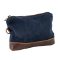 Waxed Canvas Pouch, Navy